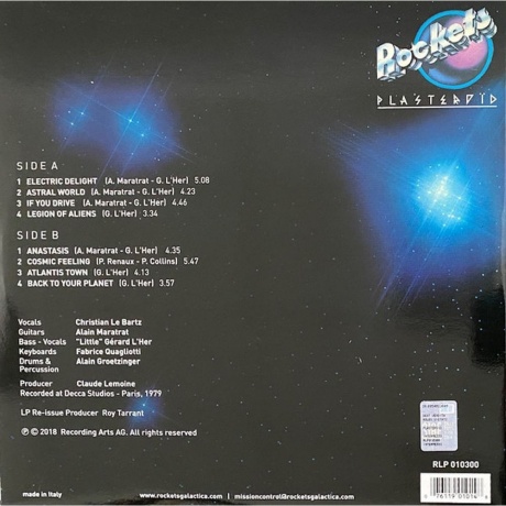 Rockets - Plasteroid (0076119010148) виниловая пластинка - фото 3