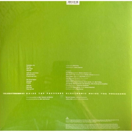 Electronic - Raise The Pressure (5054197896644) виниловая пластинка - фото 2