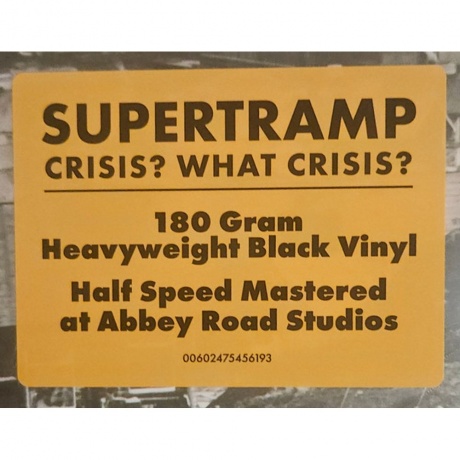 Supertramp - Crisis? What Crisis? (Half Speed) (0602475456193) виниловая пластинка - фото 2