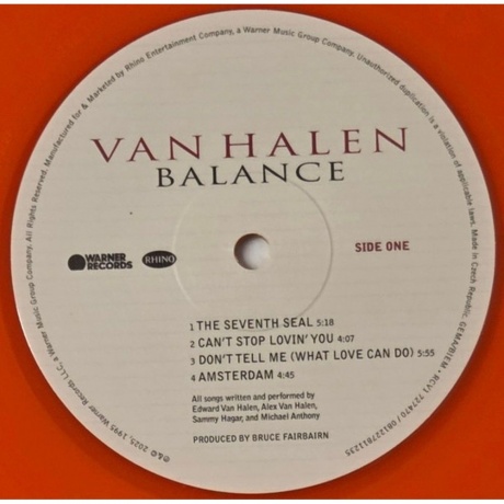 Van Halen - Balance (coloured) (0081227811235) виниловая пластинка - фото 5