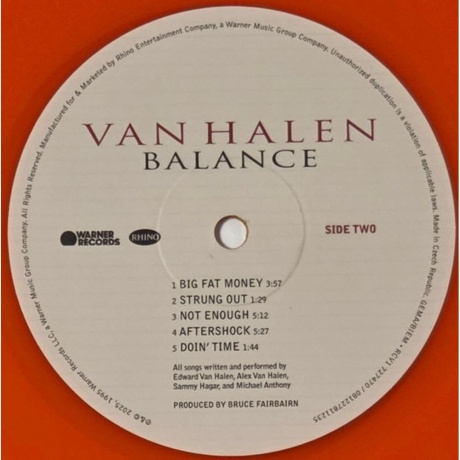 Van Halen - Balance (coloured) (0081227811235) виниловая пластинка - фото 7