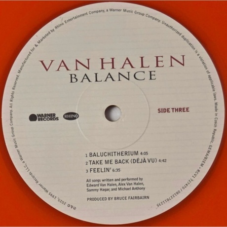 Van Halen - Balance (coloured) (0081227811235) виниловая пластинка - фото 9