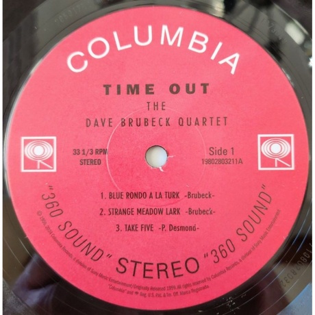 Dave Brubeck - Time Out (0198028032117) виниловая пластинка - фото 3