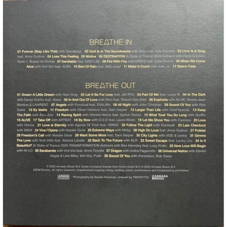 Armin Van Buuren - Breathe (8718522538650) виниловая пластинка - фото 2