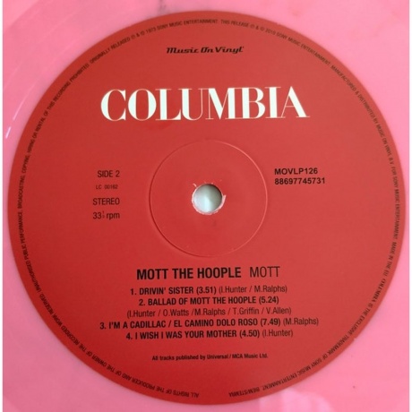 Mott The Hoople - Mott (Pink) (8719262039322) виниловая пластинка - фото 6