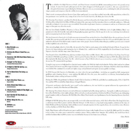 Nina Simone - The Amazing Nina Simone (5060348582052) виниловая пластинка - фото 2