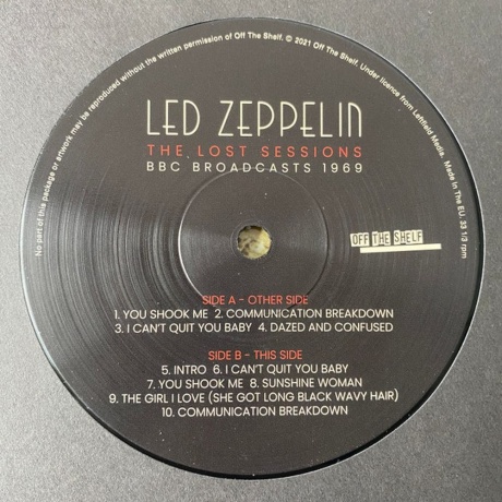 Led Zeppelin - The Lost Sessions (0803341545397) виниловая пластинка - фото 3