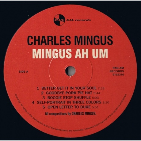 Charles Mingus - Mingus Ah Um (8436563182723) виниловая пластинка - фото 3