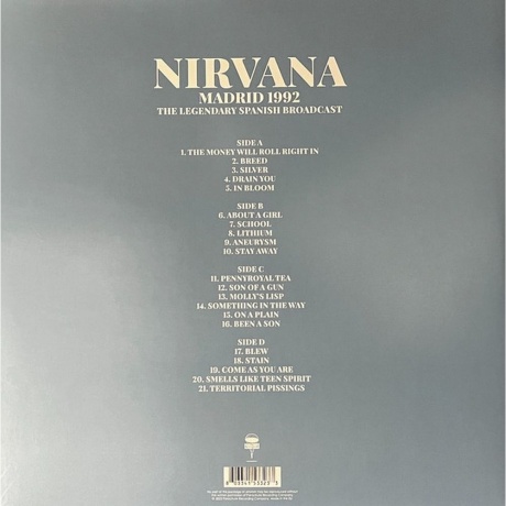 Nirvana - Madrid 1992 (0803341533233) виниловая пластинка - фото 2