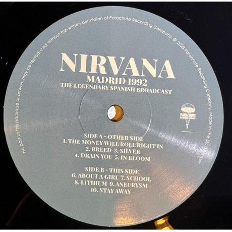 Nirvana - Madrid 1992 (0803341533233) виниловая пластинка - фото 4