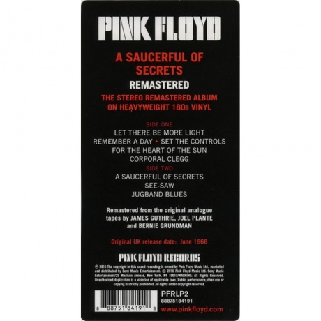 Pink Floyd - A Saucerful Of Secrets (0888751841918) виниловая пластинка - фото 6