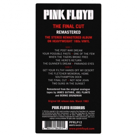 Pink Floyd - Final Cut (0888751842915) виниловая пластинка - фото 2