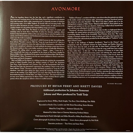 Bryan Ferry - Avonmore (Red) (4099964163407) виниловая пластинка - фото 4