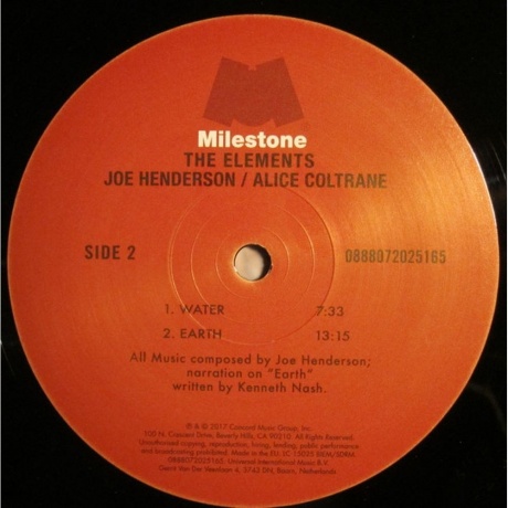 Joe Henderson &amp; Alice Coltrane - The Elements (0888072025165) виниловая пластинка - фото 4