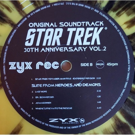 OST - Star Trek (Yellow/Black Splatter) (0194111034402) виниловая пластинка - фото 4