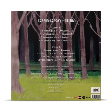 Веданъ Колодъ - Птицы (4630356100404) виниловая пластинка - фото 2