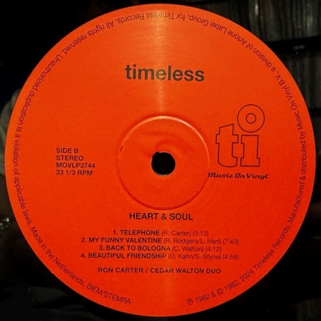 Ron Carter &amp; Cedar Walton - Heart &amp; Soul (8719262035096) виниловая пластинка - фото 4