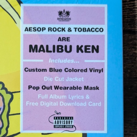 Aesop Rock; Tobacco - Malibou Ken (coloured) (0826257025616) виниловая пластинка - фото 14