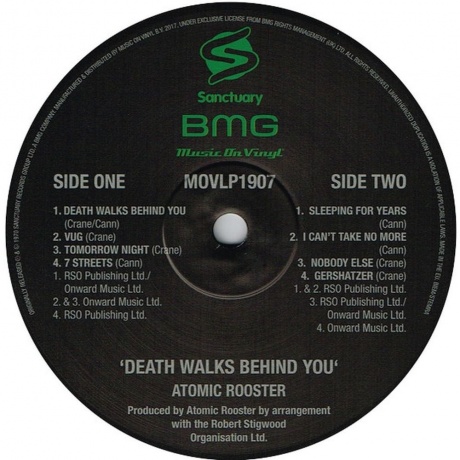Atomic Rooster - Death Walks Behind You (8719262004108) виниловая пластинка - фото 5