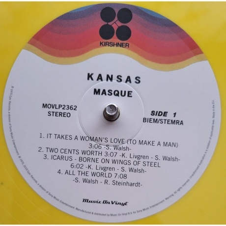 Kansas - Masque (coloured) (8719262039582) виниловая пластинка - фото 3