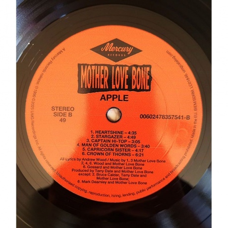 Mother Love Bone - Apple (0602478357541) виниловая пластинка - фото 5