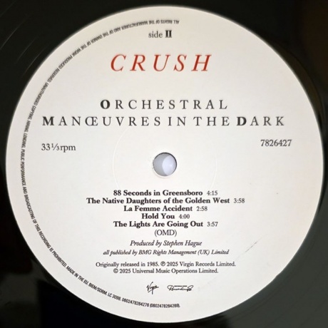 Orchestral Manoeuvres In The Dark - Crush - deluxe (0602478264269) виниловая пластинка - фото 4