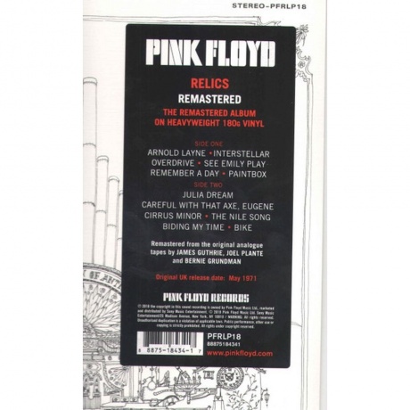 Pink Floyd - Relics (0888751843417) виниловая пластинка - фото 5