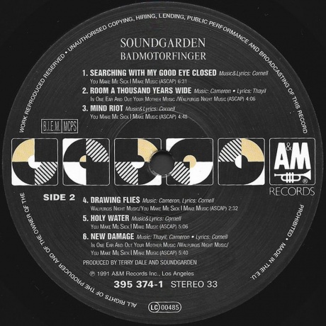 Soundgarden - Badmotorfinger (0082839537414) виниловая пластинка - фото 4