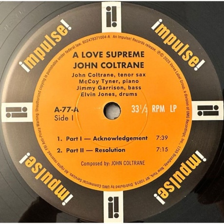 John Coltrane - A Love Supreme (0602478371004) виниловая пластинка - фото 2
