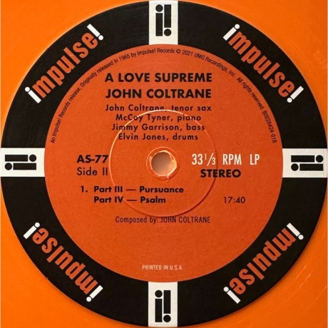 John Coltrane - A Love Supreme (coloured) (0602567588436) виниловая пластинка - фото 5