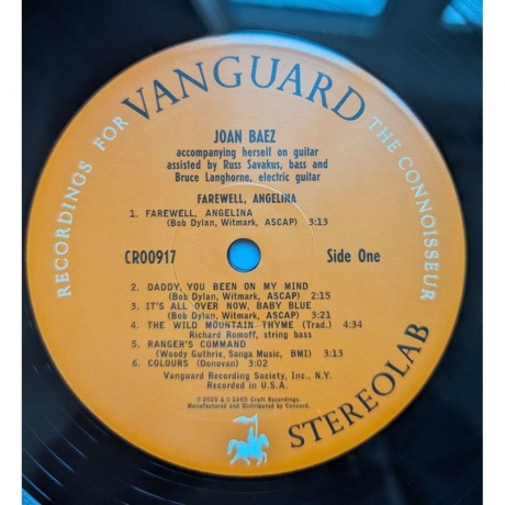 Joan Baez - Farewell, Angelina (Analogue) (0888072705371) виниловая пластинка - фото 3