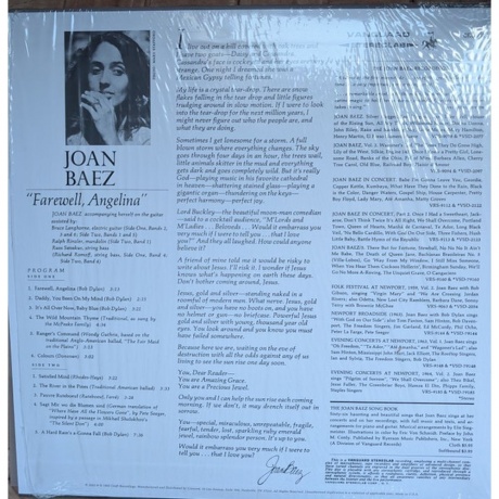 Joan Baez - Farewell, Angelina (Analogue) (0888072705371) виниловая пластинка - фото 5