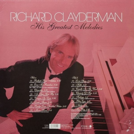 Richard Clayderman - His Greatest Melodies (0090204691166) виниловая пластинка - фото 2