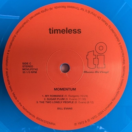 Bill Evans - Momentum (coloured) (8719262037755) виниловая пластинка - фото 5