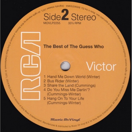 The Guess Who - The Best Of (8719262007871) виниловая пластинка - фото 5