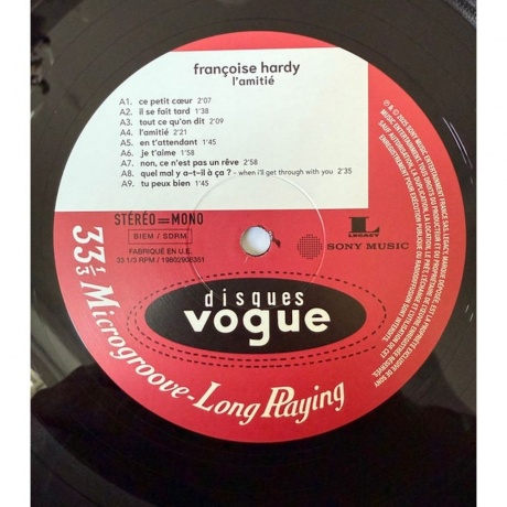 Franсoise Hardy - L'amitie (0198029083514) виниловая пластинка - фото 7
