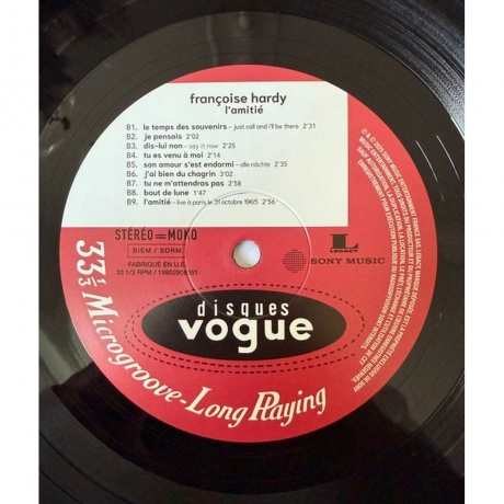 Franсoise Hardy - L'amitie (0198029083514) виниловая пластинка - фото 8