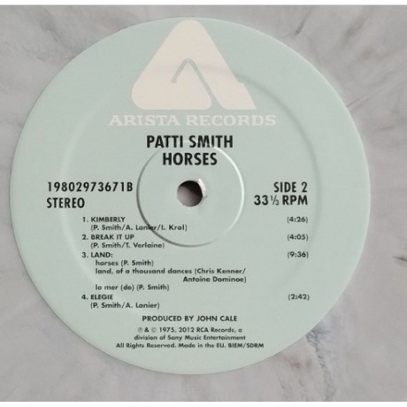 Patti Smith - Horses (coloured) (0198029736717) виниловая пластинка - фото 5