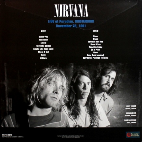 Nirvana -  Live At Paradiso, Amsterdam 1991 (Turquoise) (9003829977462) - фото 4