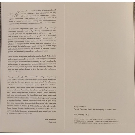 Rick Wakeman - Melancholia (Silver) (0636551833110) виниловая пластинка - фото 6