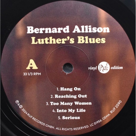 Bernard Allison - Luthers Blues (0710347209010) виниловая пластинка - фото 5