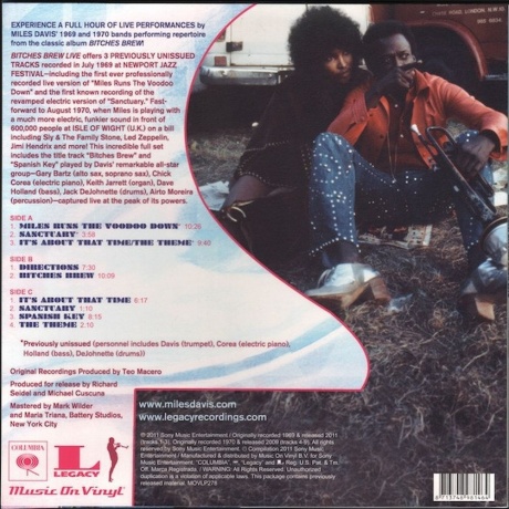 Miles Davis - Bitches Brew - Live (8713748981464) виниловая пластинка - фото 2