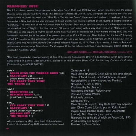 Miles Davis - Bitches Brew - Live (8713748981464) виниловая пластинка - фото 12