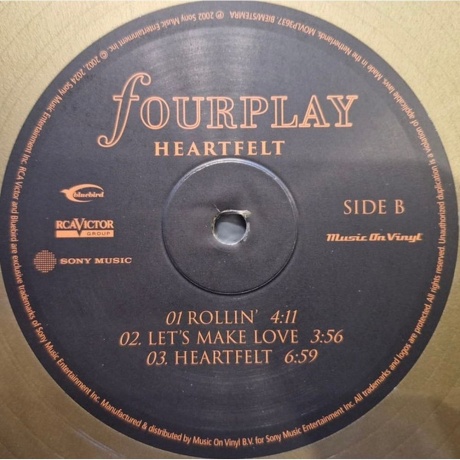 Fourplay - Heartfelt (Gold) (8719262036062) виниловая пластинка - фото 4