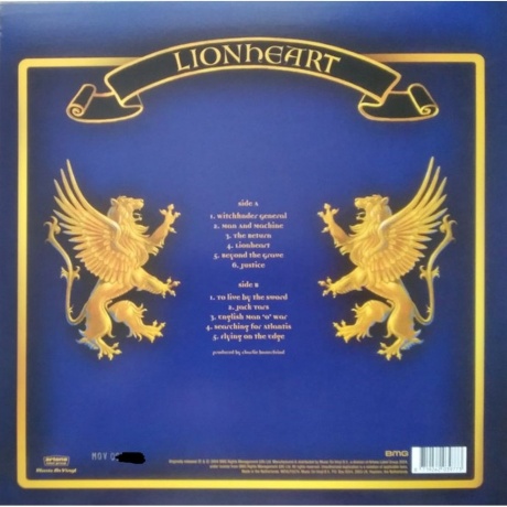 Saxon - Lionheart (Aquamarine) (8719262039773) виниловая пластинка - фото 2