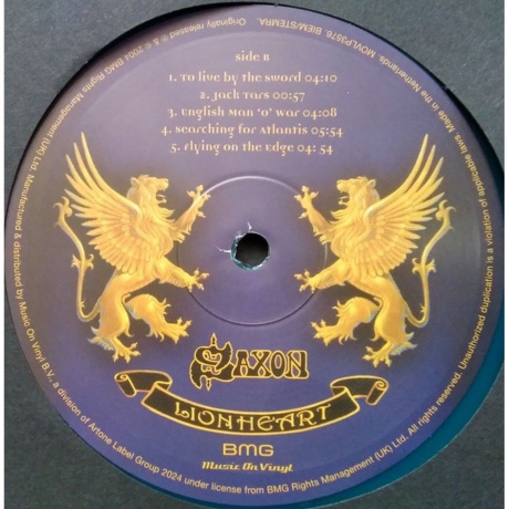 Saxon - Lionheart (Aquamarine) (8719262039773) виниловая пластинка - фото 4