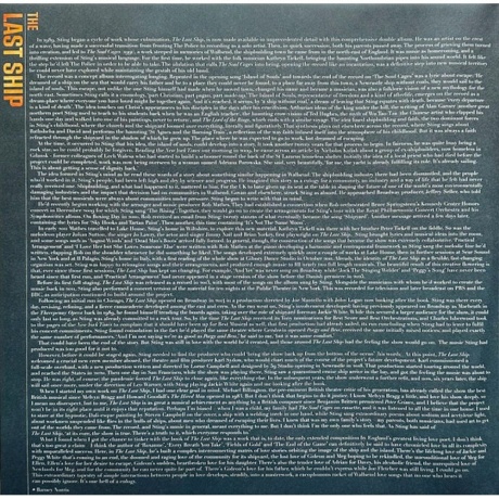 Sting - The Last Ship (0602478888847) виниловая пластинка - фото 2