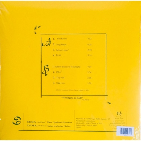 Wilson Tanner - 69 (4251804127943) виниловая пластинка - фото 2