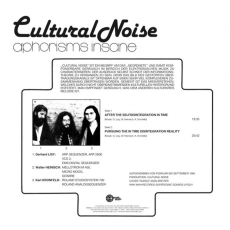 Cultural Noise - Aphorism Insane (4040824089566) виниловая пластинка - фото 2