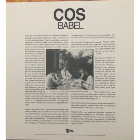 Cos - Babel (4040824090135) виниловая пластинка - фото 6